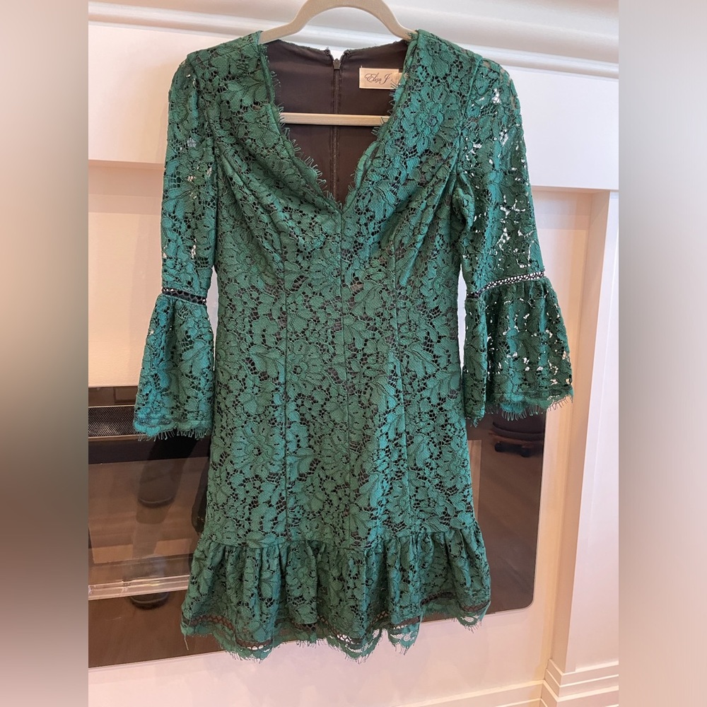 Eliza J Green Lace Dress